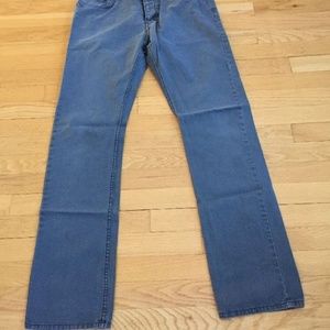 Mens H&M L.O.G.G. Button Fly Pant Jeans Blue 33x33